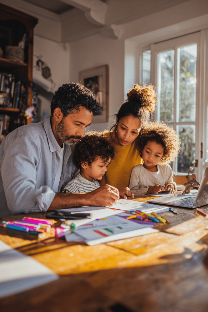 family budgeting table