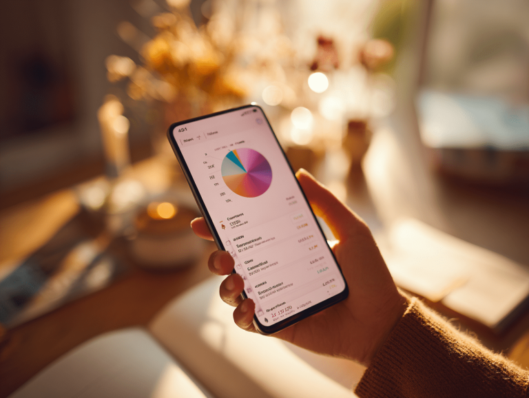 budget app interface